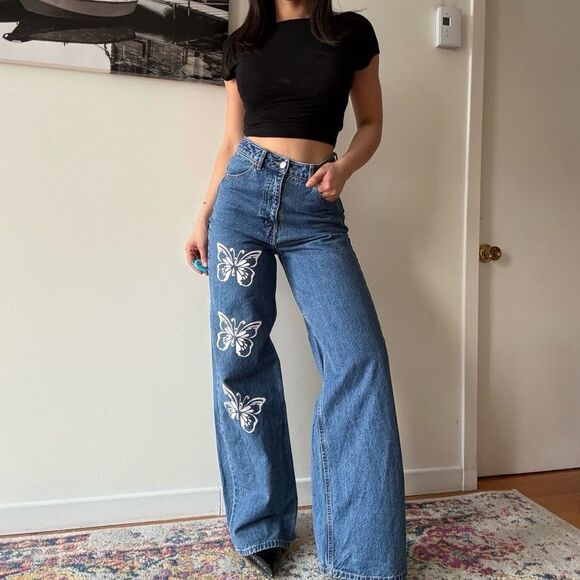 Twik Super wide straight leg high waist jeans - Picture 4 of 9